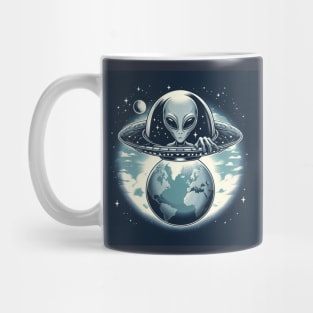 Grey Aliens in a UFO Mug